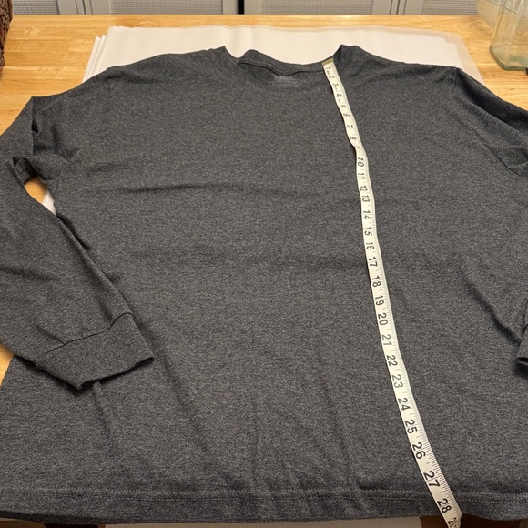 Jerzees large Men's gray/Black Long Sleeve Shirt - Picture 10 of 10